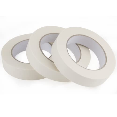 Lichamp Masking Tape, 1 inch x 55 Yards x 3 Rolls - size: 3 Rolls x 0.94 inch x 55 Yards