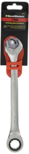 GEARWRENCH Open End Ratcheting Combination Wrench 17mm, 12 Point - 85517 - size: 17 mm