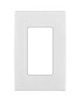 Leviton Renu One-Gang Screwless Snap-On Wallplate, REWP1-WW, White on White - color: White on White, size: 1 Gang