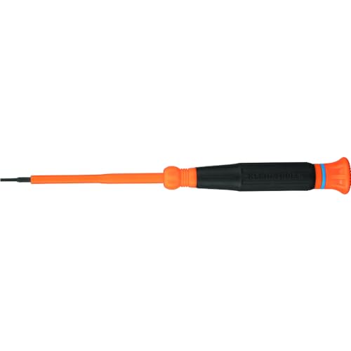 Klein Tools 6273INS Insulated Precision Screwdriver, 1/16-Inch Mini Electrician Screwdriver, 1000-Volt Cushion Grip Handle - style: 1/16-Inch Slotted