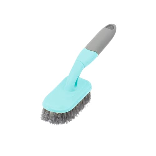 KUFUNG Scrub Brush, Cleaning Shover Scrubber with Ergonomic Handle Bristles for Bathroom Shower Sink Carpet Floor (9 inch, Blue)