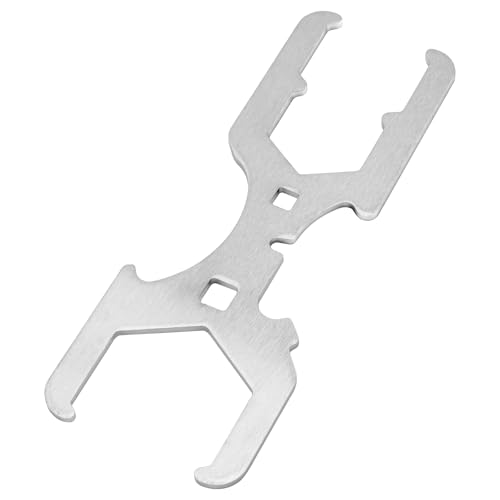3 Way Plumber's Sink Strainer Wrench – 1 Pack | Basket Strainer Wrench with Sliding Handle, Fits 1-3/4", 2", 2-1/2", Multifunction Tool with 3/8", 1/2" Square Drive Holes