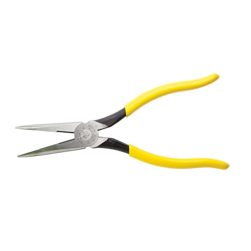 Klein Tools D203-8 Needle Nose Pliers, Long Nose Side Cutters, Alligator Pliers with Extended Handles, 8-Inch - style: Side Cutting
