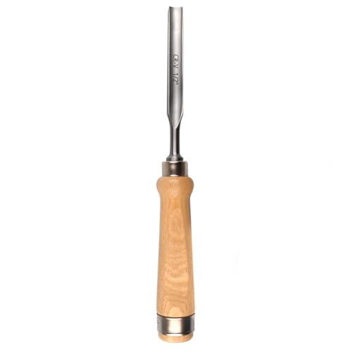 Atoplee Wood Carving Gouge Chrome Vanadium Steel Semi-Circular Carpenter Woodworking Chisel (12mm(1/2")) - size: Semi-Circular-12mm(1/2")