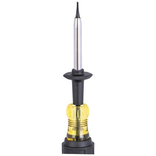 Klein Tools 6024K Slotted Screw-Holding Screwdriver, 1/4-Inch Split-Blade Flat Head Driver, Positive Gripping Action, Cushion-Grip Handle - style: 1/4-Inch Driver