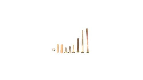 cSeao 70pcs M6 Crib Screws Barrel Nuts Assortment Kit and Wood Dowel Pins for Furnitures Cribs Chairs