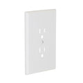 TayMac 2520W MASQUE White 1-Gang Duplex Jumbo Electrical Outlet Cover Wall Plate, Replaces Old Wall Plate for Electric Outlet, Home Improvement Essential, White, 1-Pack