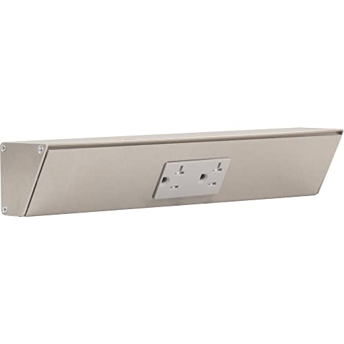 Task Lighting TR Series Angle Power Strip,12 inch, 1 Dual Receptacle, Satin Nickel - color: Satin Nickel, size: 12 Inch