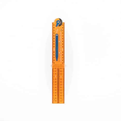 3 Way Tool Mini Multipurpose Measuring Tool - 600mm Folding Ruler, Angle Finder & Set Square, Travel Layout Hand Tool for Builders, Carpenters & DIY, New Zealand Designed, Lifetime Warranty