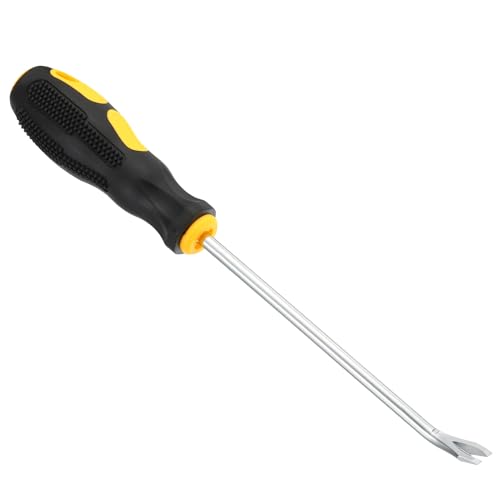 PATIKIL Upholstery Staple Remover, 6" V Curved Construction Staple Puller Staple Nail Tack Tool for Furniture Wooden Floor Photo Frame, Yellow - size: 6"