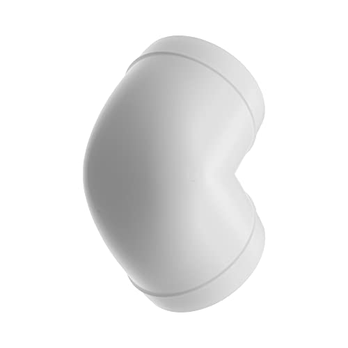 Vent Systems 90 Degree 6" Inch Elbow Duct Pipe Connector - Round Flexible, Rigid PVC Pipe, Tube Ventilation System Adapter - ABS Plastic HVAC Duct Fittings, Dryer Duct Connection, Ducting Joint - size: 6''