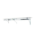 Custom Cut-to-Size Premium Wall-Mounted Shelf with Rod and Bracket Kit. 3/4" Thick Shelves, 14 inches deep. Customize the Length from 16" up to 72". - color: White - Chrome, size: 44 - 72