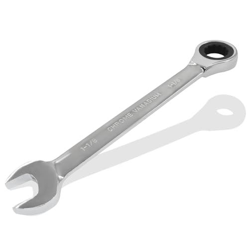 1-1/8 Inch Ratchet Combination Wrench, Imperial SAE 72-Tooth - size: 1-1/8 Inch