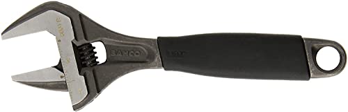 Bahco BAH9031RUS Ergo Big-Mouth Adjustable Wrench with Rubber Handle - 8 Inch - Black Phosphate Finish - size: 8 inches, style: Black Phosphate Finish - Standard Jaw