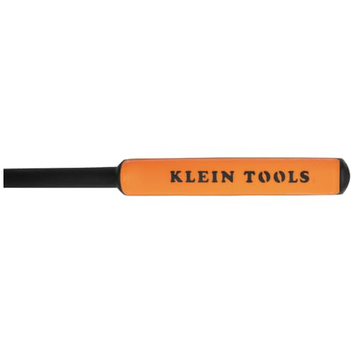 Klein Tools 71401 Long Nose Pliers, Bent Nose Pliers, Angled Knurled Jaws, Double Rivet, Extended Reach, 13-Inch
