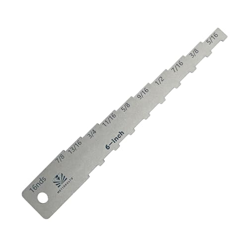 The 6" Brake Pad Measuring Tool,Brake Drum Wear Detection Gauge in 16nds - size: 6"-16nds