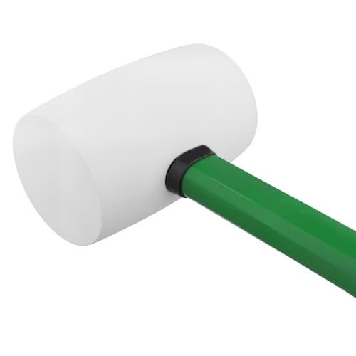 2 Pack 32 oz Rubber Mallet Hammers with Non-Slip Grip Handle, Non-Marking Rubber Hammer for Flooring Installation, Camping Tent Stakes, Auto Repair