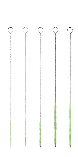 10" Extra Long Tube Brush Set - Small 5 Pack - Green - color: Green, size: Small 5 Pack (2mm 3mm 4mm 5mm 6mm)