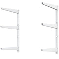 Delta Minimalistic White Shelf Brackets Cycle, Set of 6 Fully Adjustable 12-inch Heavy Duty Shelf Brackets, Holds Up to 480 lbs, Modern Shelf Bracket for Wood Shelves - style: 12" White 3-Tier Heavy Duty Rack