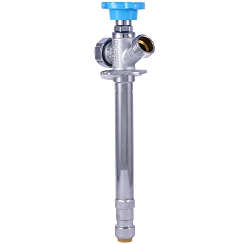 SharkBite 6 Inch Frost Free Sillcock, 1/2 x 3/4 Inch MHT, Push to Connect Brass Plumbing Fitting, PEX Pipe, Copper, CPVC, PE-RT, HDPE, 25744LF - size: 6 in.