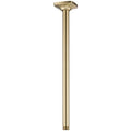 16 Inch Ceiling Mount Shower Arm and Flange, Brushed Gold,SW-91038-16BG. - color: R-angle Square Flange-16" Brushed Gold