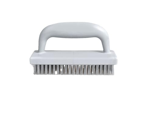 Large Heavy Duty Rust Removal Brush Stainless Steel Wire Brush 2-piece Set, 6.9 "X 2.5" Size, with Plastic Comfortable Grip, Used for Cleaning, Scraping slag, dust, Dirt and Paint scrubbing
