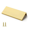 Rergy 10 Pack 3" Cabinet Pulls Brushed Brass Finger Pulls for Cabinets - color: Matte Gold, size: Hole Center: 3in(76mm)