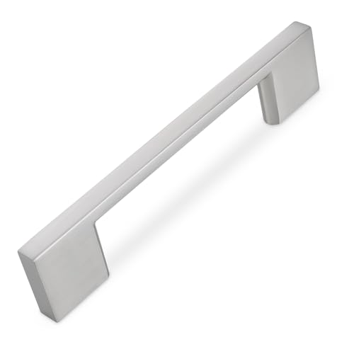 10 Pack 3-3/4 Inch(96mm) Cabinet Pulls Brushed Satin Nickel Cabinet Handles Zinc Alloy Drawer Pulls Solid Cabinet Hardware - color: Brushed Satin Nickel, size: 3-3/4'' Hole Center(96mm)