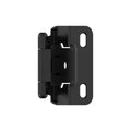 Amerock 1 Pair 1/2" Overlay Matte Black Partial Wrap Cabinet Hinge - color: Matte Black, size: 1/2 Inch (13 mm) Overlay
