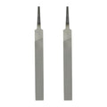 HARFINGTON 2pcs Flat Thin Cut File 4" Double Cut Teeth High Carbon Steel Hand Rasp File without Handle for Metal Wood Deburring Removing - size: 4", style: Thin