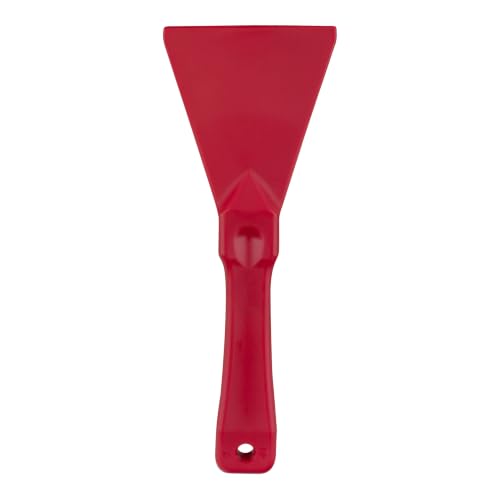 SPARTA 3" Plastic Handheld Scraper, Polypropylene, Red - color: Red