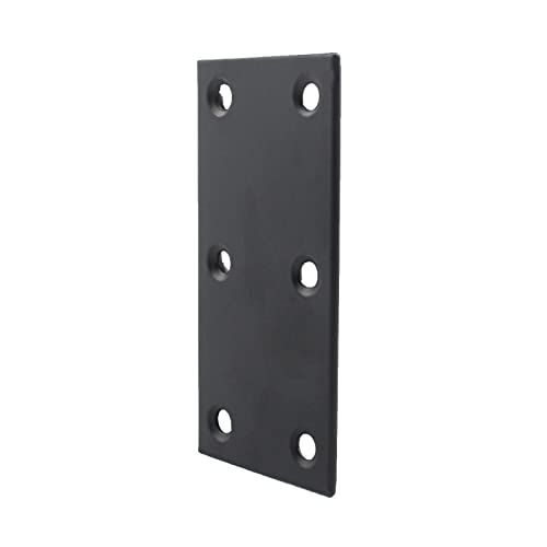 4 Pack Flat Straight Brace Brackets, ULIFESTAR Black Stainless Steel Mending Bracket Plate Metal Shelf Support Fixing Joining Plate for Furniture,Wood,Shelves,Cabinet with Mounting Screws - size: 80 x 40 x 2 mm