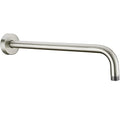 Shower Arm with Flange, 15 Inches Wall Mount Replacement Extension Showerhead Arm For Fixed Shower Head, Brushed Nickel - color: Brushed Nickel, style: 15 Inch