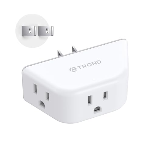 TROND 2 Prong to 3 Prong Outlet Adapter for Old House - color: White, size: 3AC-2 Prong Plug, 1 Pack