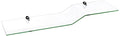 Spancraft 6" x 18" Chrome Bracket Sparrow Bent Glass Shelf - color: Chrome Bracket, size: 6" x 18"