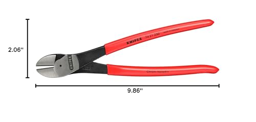 KNIPEX Tools KNIPEX 74 21 250 High Leverage Angled Diagonal Cutters