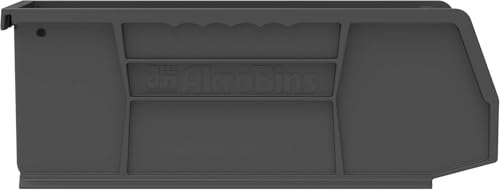 Akro-Mils 30224 AkroBins Plastic Storage Bins, 11"x 4"x 4", Black, 12-Pack - color: Black