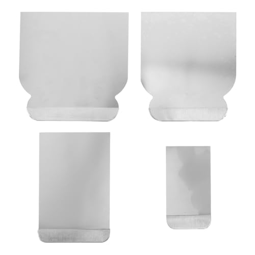 4 Piece Putty Knife Scraper Set Stainless Steel Drywall Knife Set for Spackle Applying Wallpaper Removal Paint Spreading Plasterboard Repair and Wall Decoration