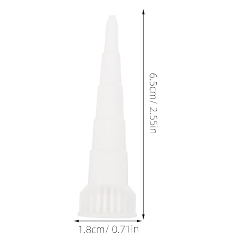 SOLUSTRE 4-Pack Caulking Nozzles Cone Tips 2.55X0.70 Inch for Precise Glue Dispensing and Caulk Finishing Tools Compatible with Standard Caulk Tubes