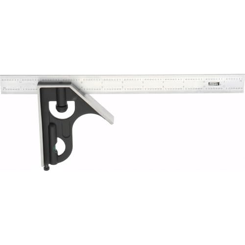 SPI 13-277-9 Combination Square 4-Piece Set: 3 Cast Iron Heads & 12" 4R Steel Blade - style: 12-inch Blade