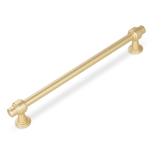 10 Pack Brushed Gold Cabinet Pulls 7-1/2 Inch(192mm) Kitchen Cabinet Handles Cabinet Hardware for Drawer Pulls - color: Brushed Gold, size: 7-1/2" Hole Center(192mm)