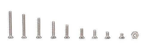 280Pcs #4-40 UNC Stainless Steel Phillips Flat Head Countersunk Machine Screws Nuts Assortment Kit- #4-40x 3/16" 1/4" 5/16" 3/8" 1/2" 5/8" 3/4" 7/8" 1" - size: #4-40