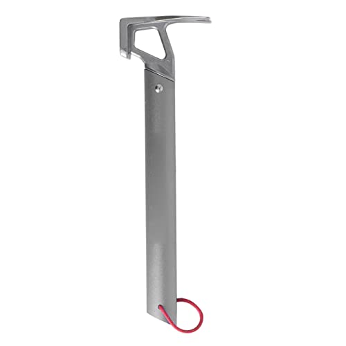 Camping Claw Hammer, Multi-Functional Tent Stake Hammer Portable Stainless Steel Ox Horn Head Tent Stake Hammer with Aluminium Handle for Camping Hiking Backpacking Gardening