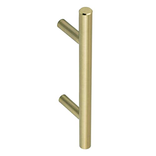 Amazon Basics Euro Bar Cabinet Pulls, Kitchen Drawer Handles, 5.38-inch Length, 3-inch Hole Center, 1/2-inch Diameter, Golden Champagne, 25-Pack - color: Golden Champagne, size: 5.38 in Length (3 in Hole Center)