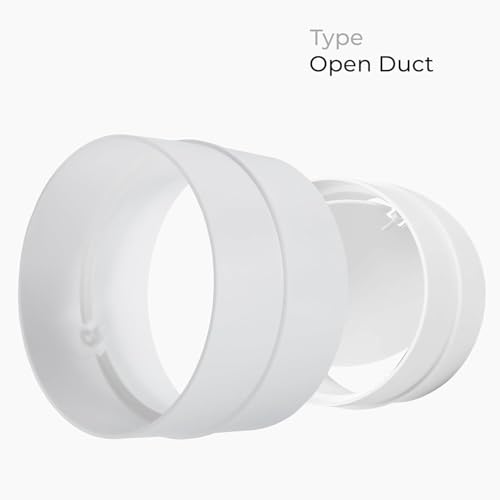 6" Inch Male Fit Round White Plastic Vent Pipe Connector and Extender - Flexible Dust Hose or Straight Dryer Pipe Coupling and Extension - HVAC Intake/Exhaust Ventilation Fitting - size: Ø 6" Inch - 1Pack