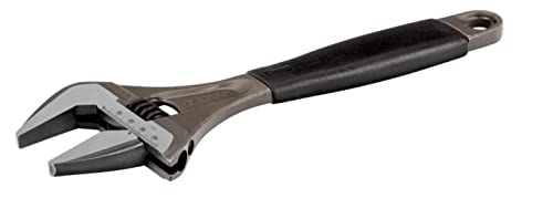 Bahco BAH9031RUS Ergo Big-Mouth Adjustable Wrench with Rubber Handle - 8 Inch - Black Phosphate Finish - size: 8 inches, style: Black Phosphate Finish - Standard Jaw