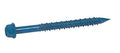 CONFAST 1/4" x 5" Hex Head Concrete Screw Anchor with Drill Bit for Anchoring to Masonry, Block or Brick (100 per Box) - size: 1/4" x 5"