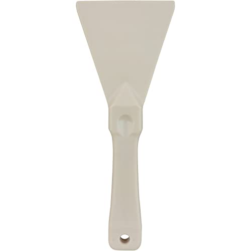 SPARTA Polypropylene Scraper Tool Food Safe Scraper for Removing Caked-On Residue in Commercial Kitchens, Plastic, 7.82 x 3 Inches, Tan - color: Tan