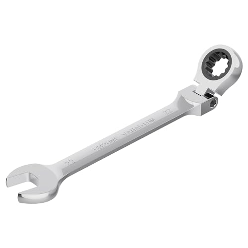 22mm Flex-Head Ratcheting Combination Wrench, 22mm Metric - size: 22mm