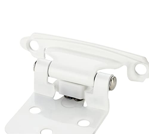 Ravinte White Cabinet Hinges, 1/2 Inch Overlay, 60 Pack (30 Pairs) - color: White